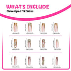 Press-On Nail Set Glamorous 3D Accents & Easy DIY