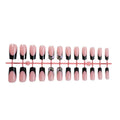 Press-On Nail Set Glamorous Nude & Black Adhesive Included