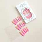 Press-On Nail Set Glitter & 3D Accents Perfect Fit