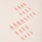 Press-On Nail Set Glitter Accent Easy Application