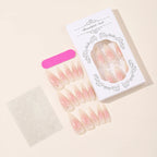 Press-On Nail Set Glitter Accent Easy Application