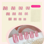 Press-On Nail Set Glitter Accent Easy Application & Reusable