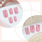 Press-On Nail Set Glitter Accent Easy Application & Reusable
