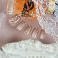 Press-On Nail Set Glitter Accent Easy Application & Reusable