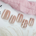 Press-On Nail Set Glitter Accent Easy Application & Reusable