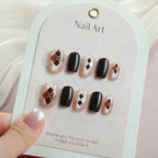 Press-On Nail Set Glitter Accent Easy Application & Reusable