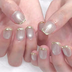 Press-On Nail Set Glitter Accent Self-Adhesive Tabs 24-Piece