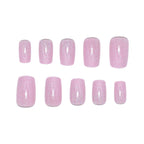Press-On Nail Set Glitter Acrylic Self-Adhesive Set of 24