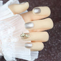 Press-On Nail Set Glitter Butterfly Reusable Set of 24