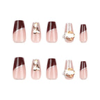 Press-On Nail Set Glitter Embellished Easy Application