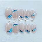 Press-On Nail Set Glitter & Embellished Glue-On