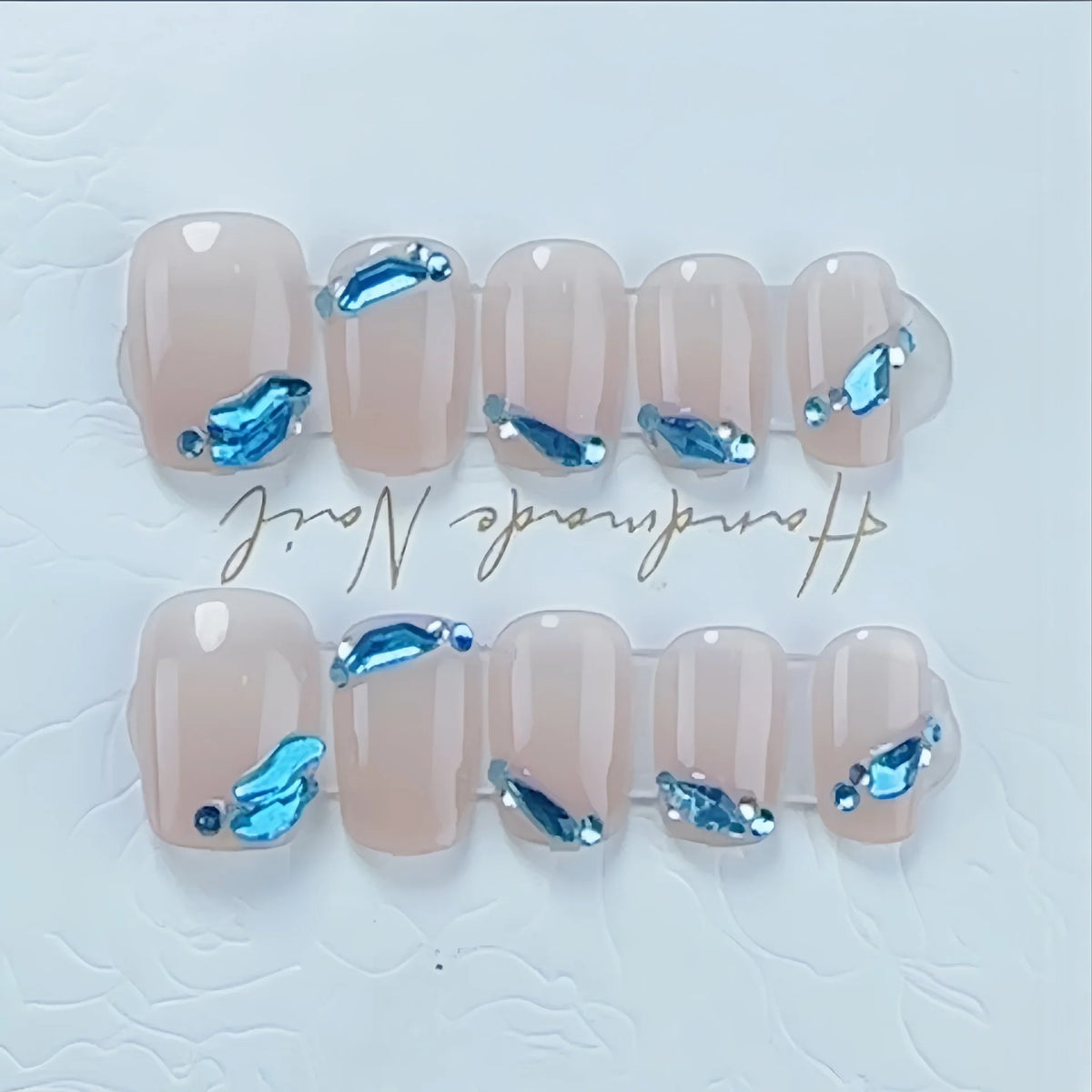 Press-On Nail Set Glitter & Embellished Glue-On