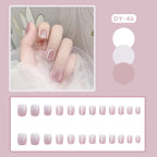 Press-On Nail Set Glitter Finish Peel & Press