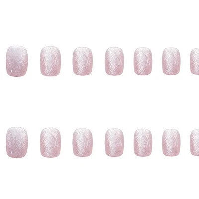 Press-On Nail Set Glitter Finish Peel & Press