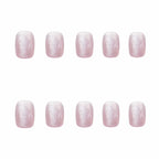 Press-On Nail Set Glitter Finish Peel & Press