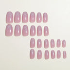 Press-On Nail Set Glitter Finish Pre-Applied Adhesive & Reusable
