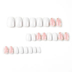Press-On Nail Set Glitter & Floral Accents Long Lasting
