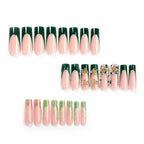 Press-On Nail Set Glitter & Floral Easy Application