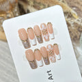 Press-On Nail Set Glitter & Floral Quick Application