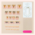 Press-On Nail Set Glitter & Floral Reusable