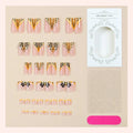 Press-On Nail Set Glitter & Floral Reusable