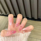 Press-On Nail Set Glitter French Tip Salon-Quality