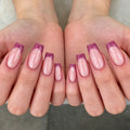 Press-On Nail Set Glitter French Tips Set of 24