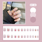 Press-On Nail Set Glitter Glue-On & Reusable