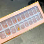 Press-On Nail Set Glitter Glue-On & Reusable