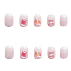 Press-On Nail Set Glitter Glue-On & Reusable