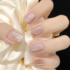 Press-On Nail Set Glitter High-Gloss Adhesive Tabs
