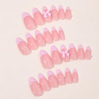 Press-On Nail Set Glitter & Lace Adhesive Strips