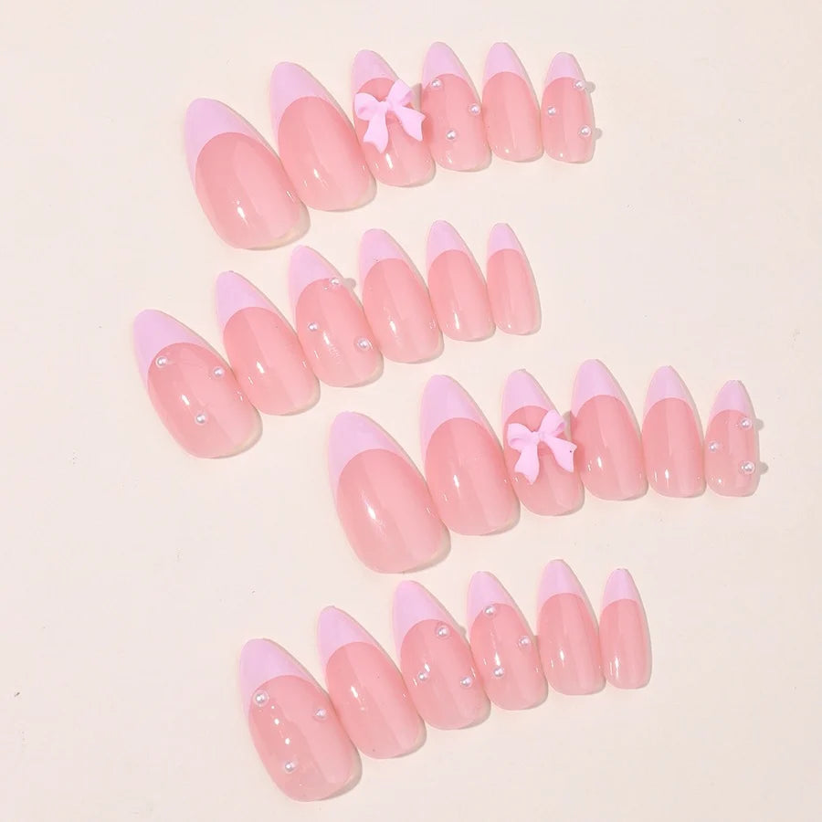 Press-On Nail Set Glitter & Lace Adhesive Strips