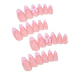 Press-On Nail Set Glitter & Lace Adhesive Strips