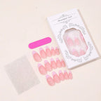 Press-On Nail Set Glitter & Lace Adhesive Strips