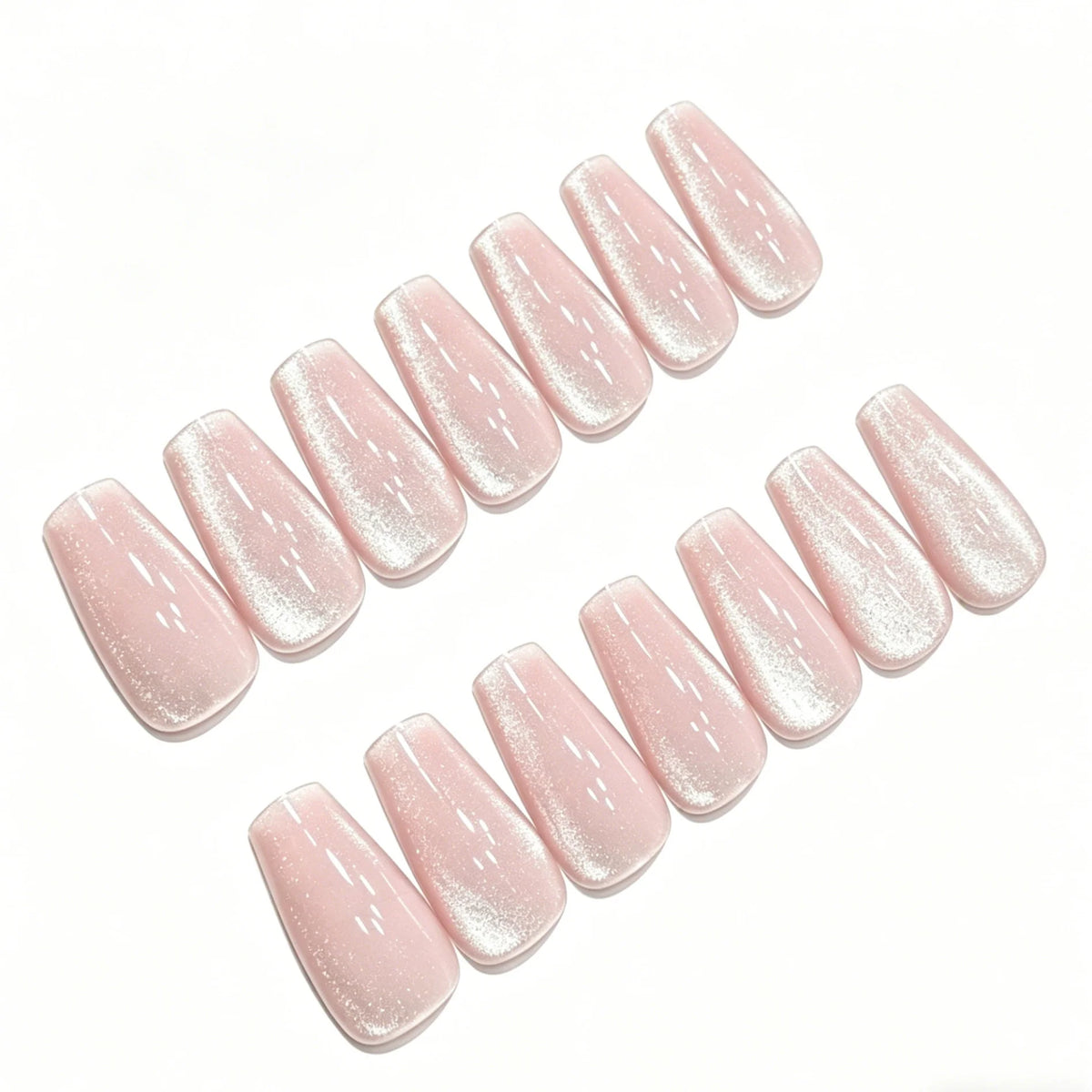 Press-On Nail Set Glitter Ombre 24-Piece
