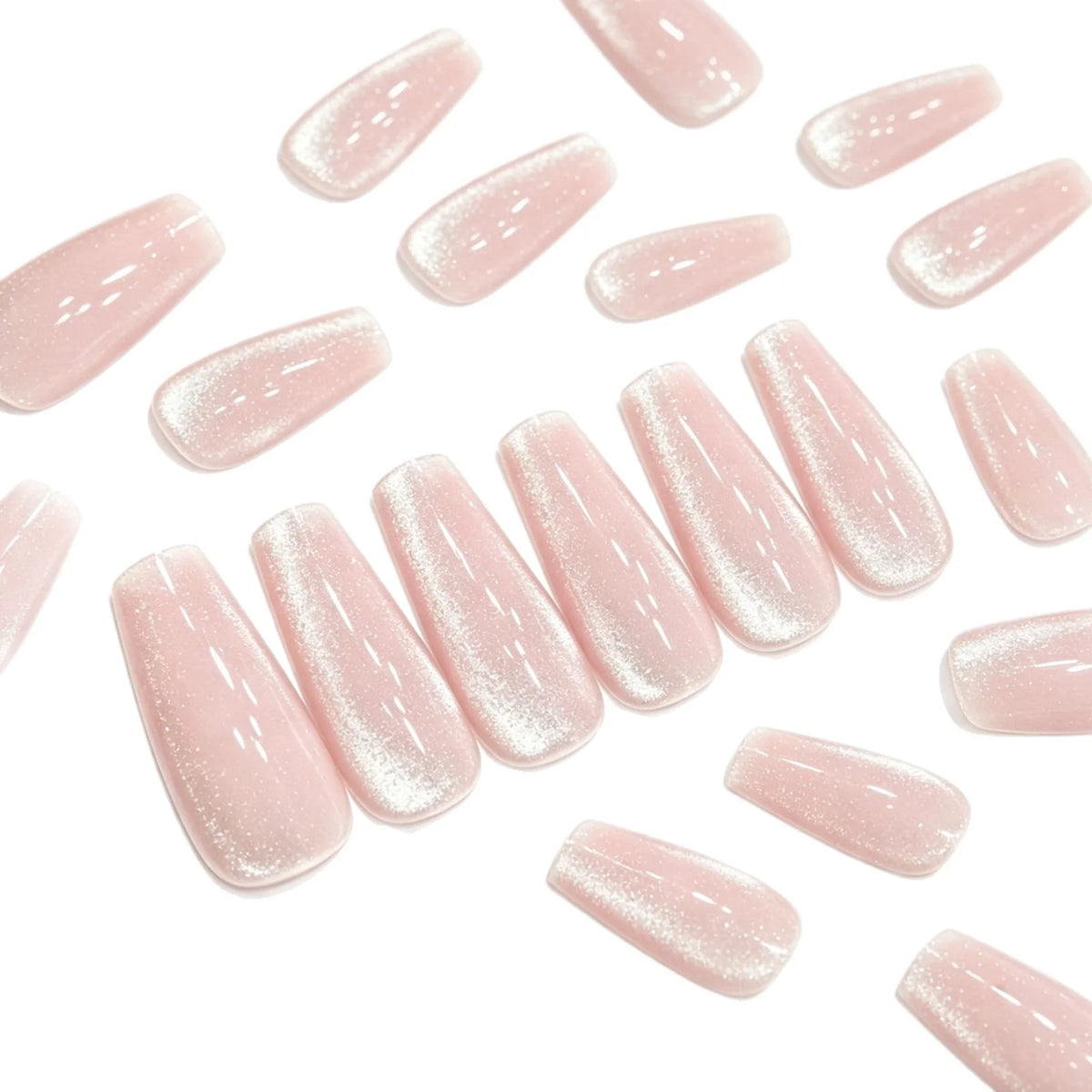 Press-On Nail Set Glitter Ombre 24-Piece