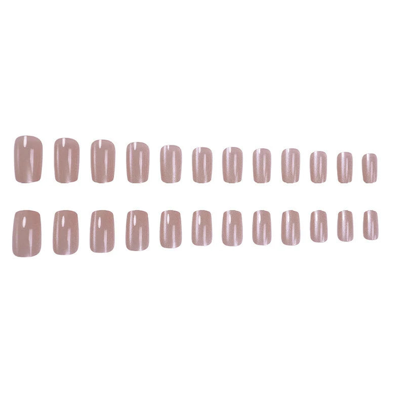 Press-On Nail Set Glitter Ombre 24-Piece Long-Lasting