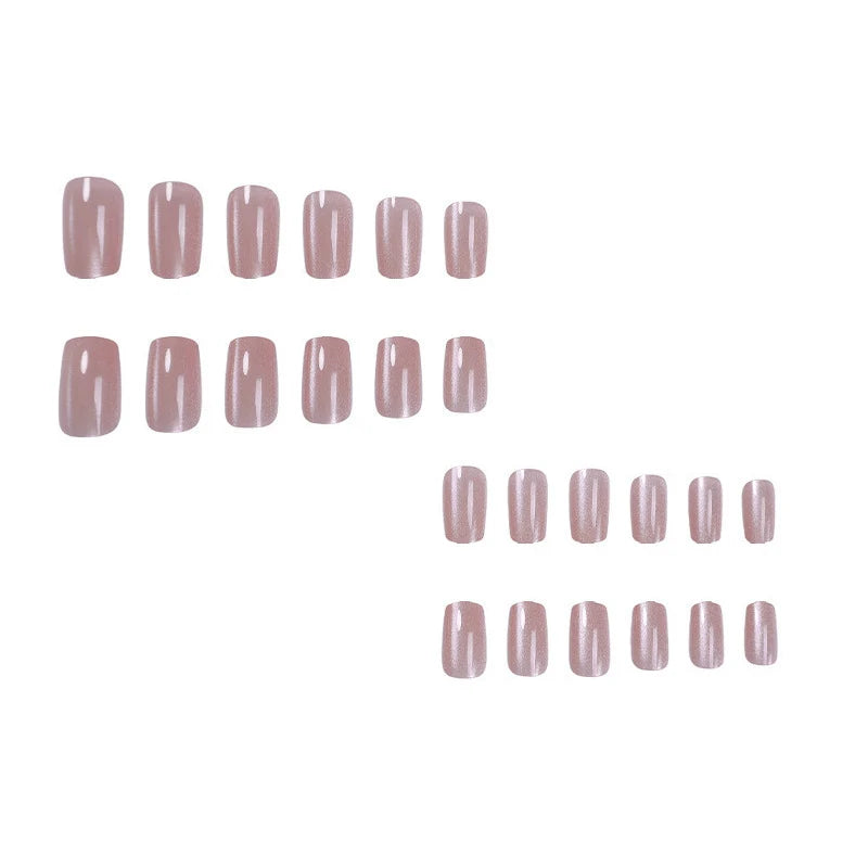 Press-On Nail Set Glitter Ombre 24-Piece Long-Lasting