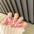 Press-On Nail Set Glitter Ombre Star Embellishments