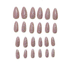 Press-On Nail Set Glitter Peel-And-Stick Reusable