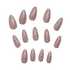 Press-On Nail Set Glitter Peel-And-Stick Reusable