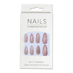 Press-On Nail Set Glitter Peel-And-Stick Reusable