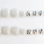 Press-On Nail Set Glittery Glue-On & Reusable