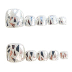 Press-On Nail Set Glittery Glue-On & Reusable