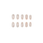 Press-On Nail Set Glittery Red 24-Piece Long-Lasting Wear