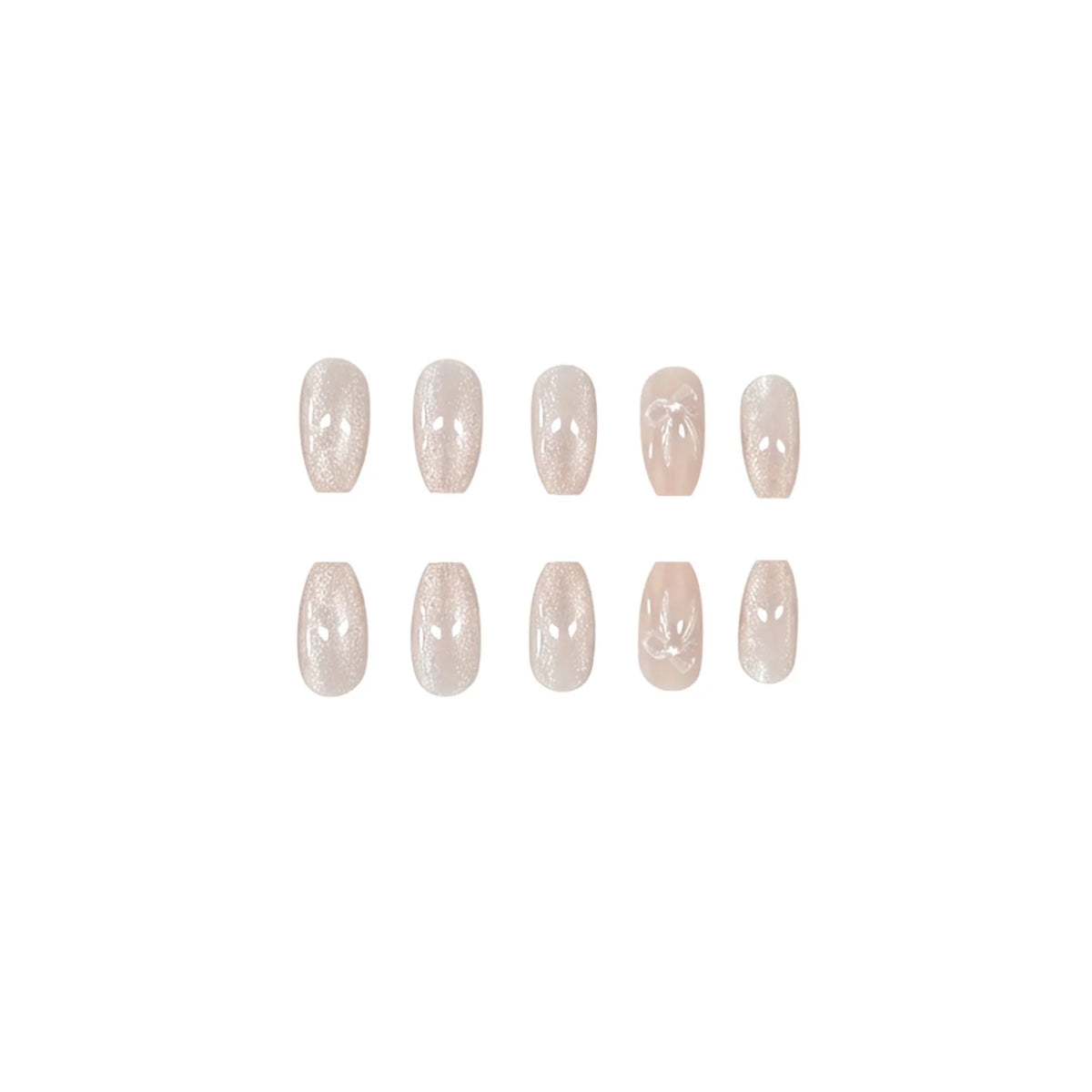 Press-On Nail Set Glittery Red 24-Piece Long-Lasting Wear