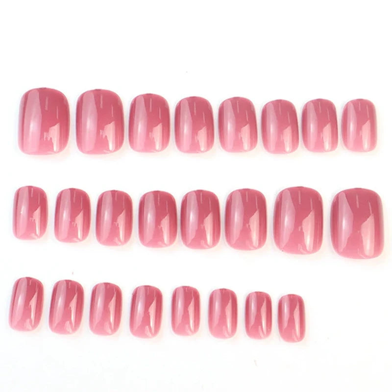 Press-On Nail Set Glossy Adhesive Tabs Multiple Sizes