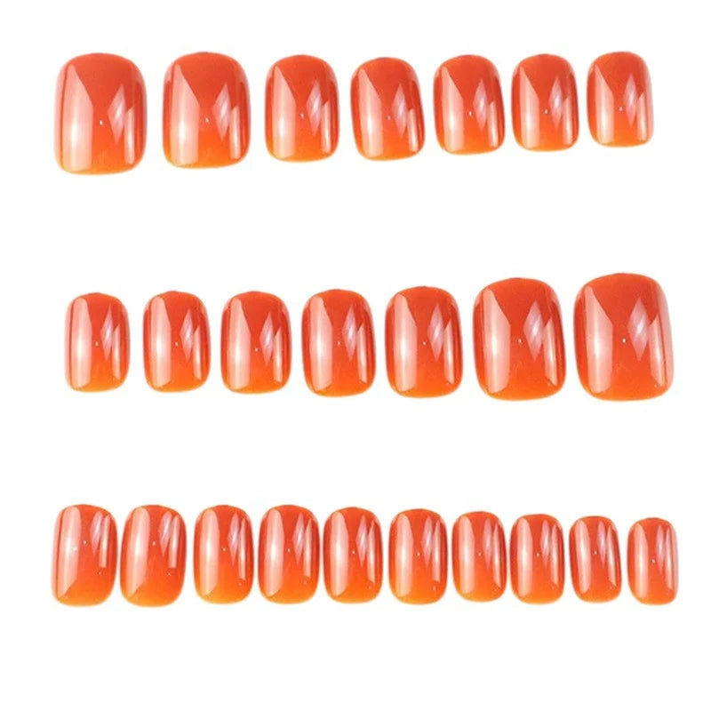 Press-On Nail Set Glossy Adhesive Tabs Multiple Sizes