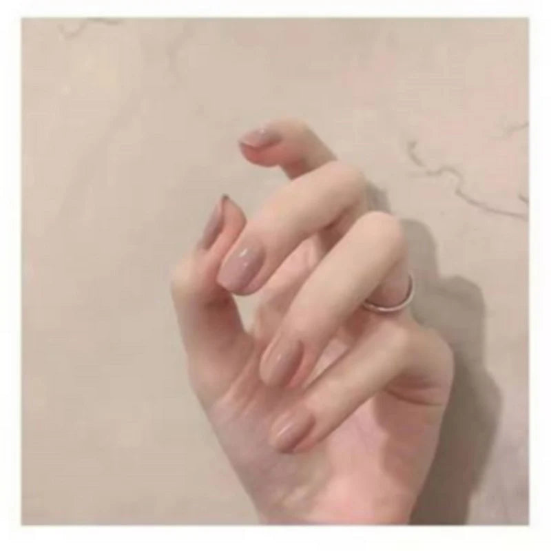 Press-On Nail Set Glossy Adhesive Tabs Multiple Sizes